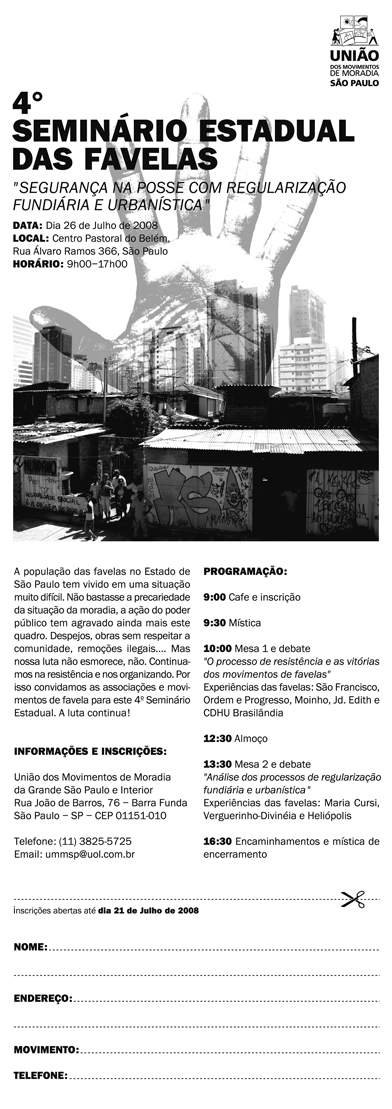 4° Seminário Estadual das Favelas