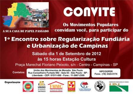 1° Encontro sobre Regularização Fundiária e Urbanização de Campinas